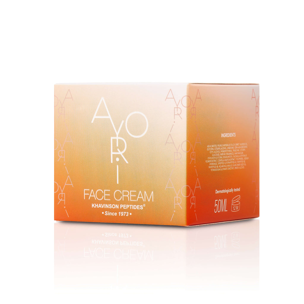 AYORI Face Cream, Moisturizing Day & Night Cream, Anti-wrinkle cream with KHAVINSON PEPTIDES - Italy, 50 ml