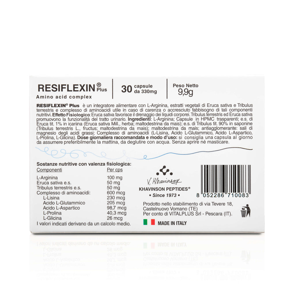 RESIFLEXIN®Plus - peptide bioregulator supplement for men's health, 30 capsules