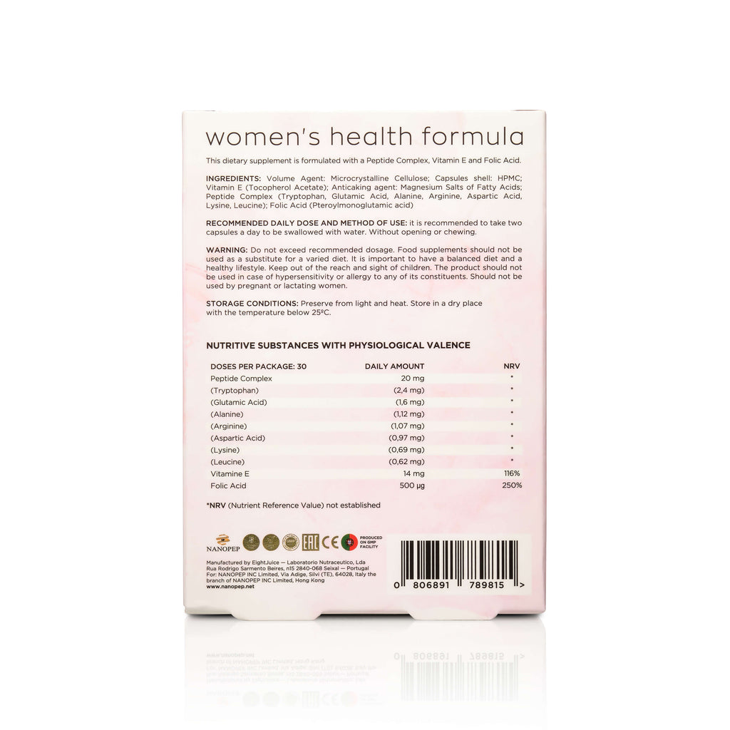 NATURA SANAT Women’s Health Formula - peptide bioregulator supplement for ovaries, 60 capsules